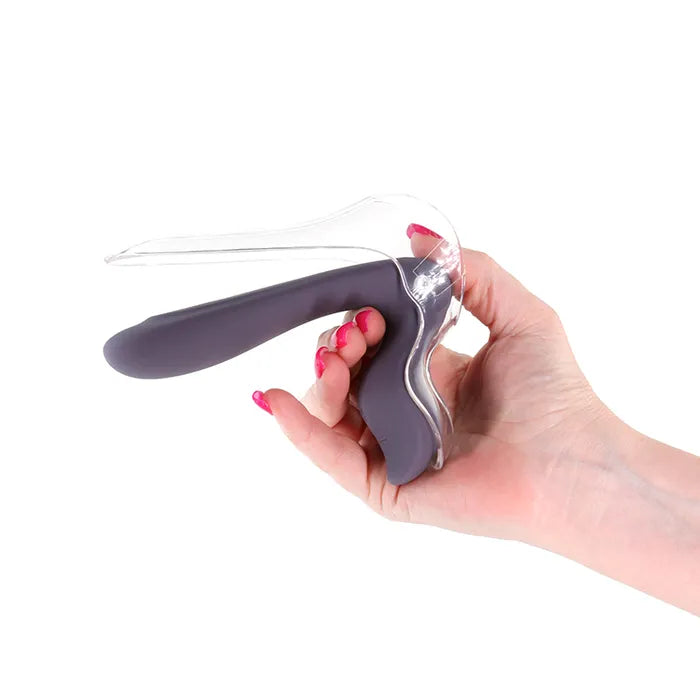 NS Novelties INYA GynoVibe USB Rechargeable Speculum Vibrator Grey Secondary image