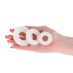 NS Novelties Firefly Bubble Rings Glow in Dark Cock Rings Set of 3 Sizes White NS Novelties