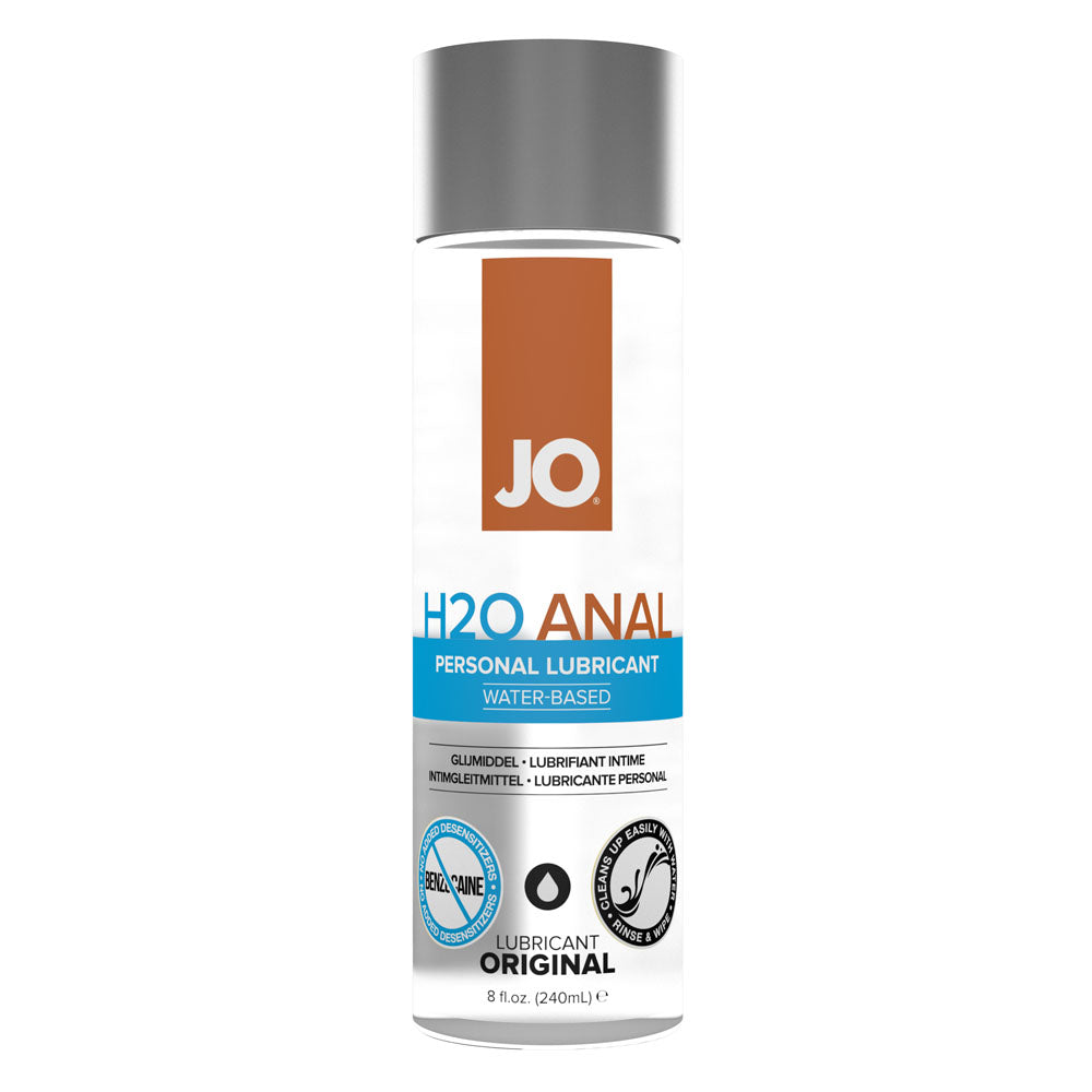 JO H2OWater Based Anal Lubricant 240ml Bottle JO