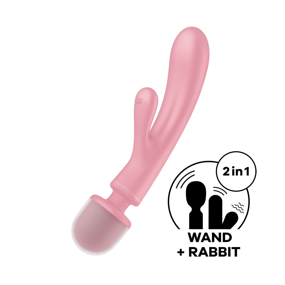 Satisfyer Triple Lover USB Rechargeable Rabbit Vibrator & Massage Wand Secondary image