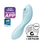 Satisfyer Curvy Trinity 5 USB Rechargeable Air Pulse Stimulator & Vibrator With App Control Satisfyer