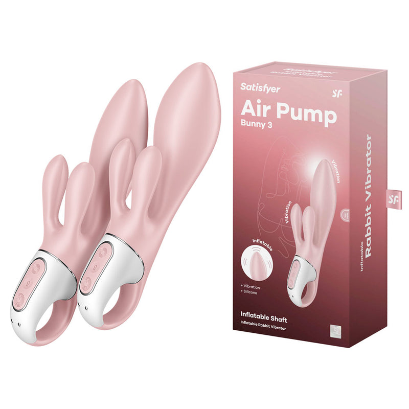Satisfyer Air Pump Bunny 3 USB Rechargeable Inflatable Rabbit Vibrator