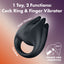 Satisfyer Perfect Pair 1 USB C Rechargeable Vibrating Couples Ring Black