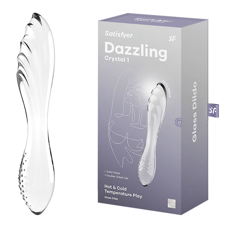 Satisfyer Dazzling Crystal 1 Glass Double Ended Dildo Clear