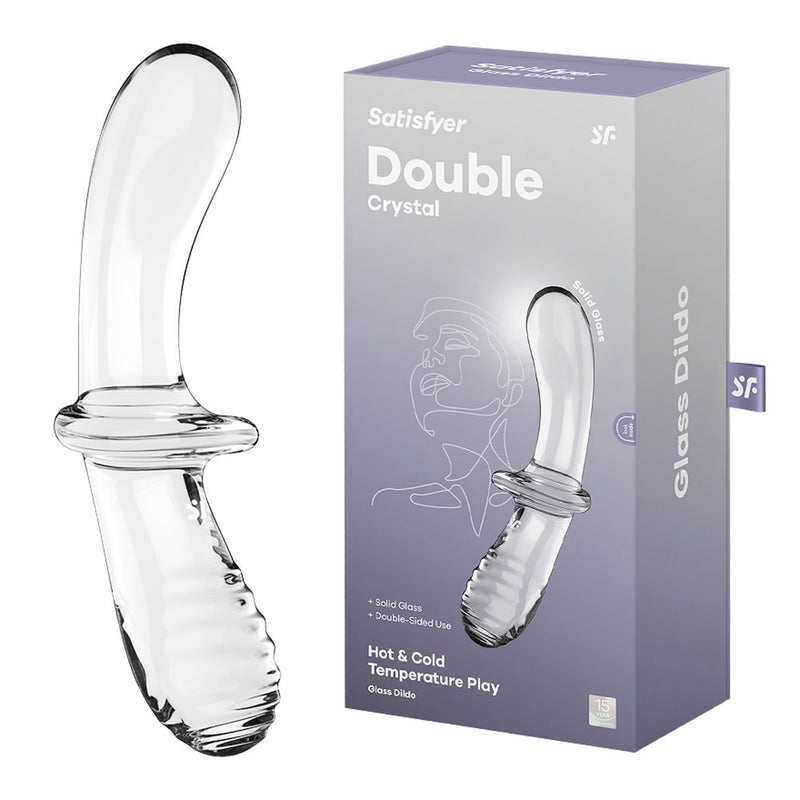 Satisfyer Double Crystal Glass Double Ended Dildo Clear