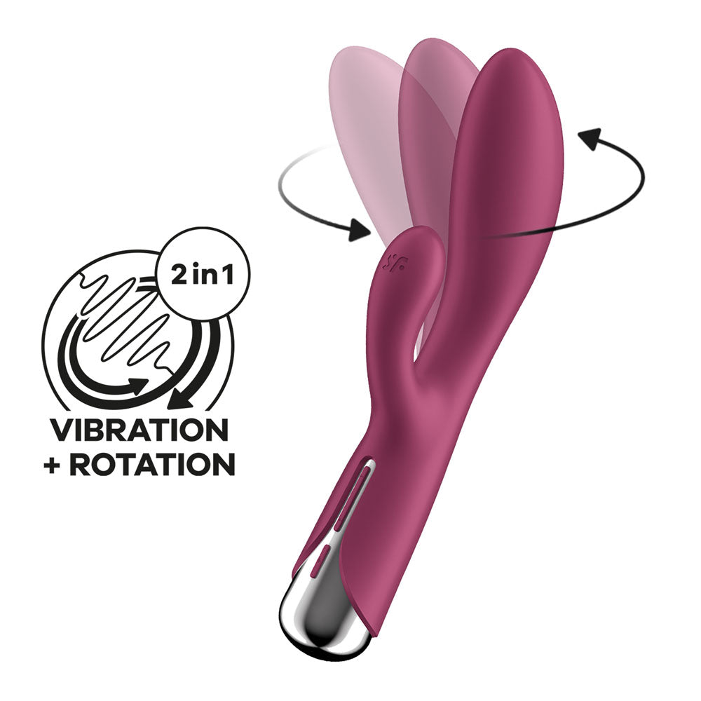 Satisfyer Spinning Rabbit 1 USB Rechargeable Rotating Rabbit Vibrator 20cm Satisfyer