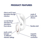 Satisfyer G For Goddess 1 USB Rechargeable Vibrator With Clit Stim Satisfyer