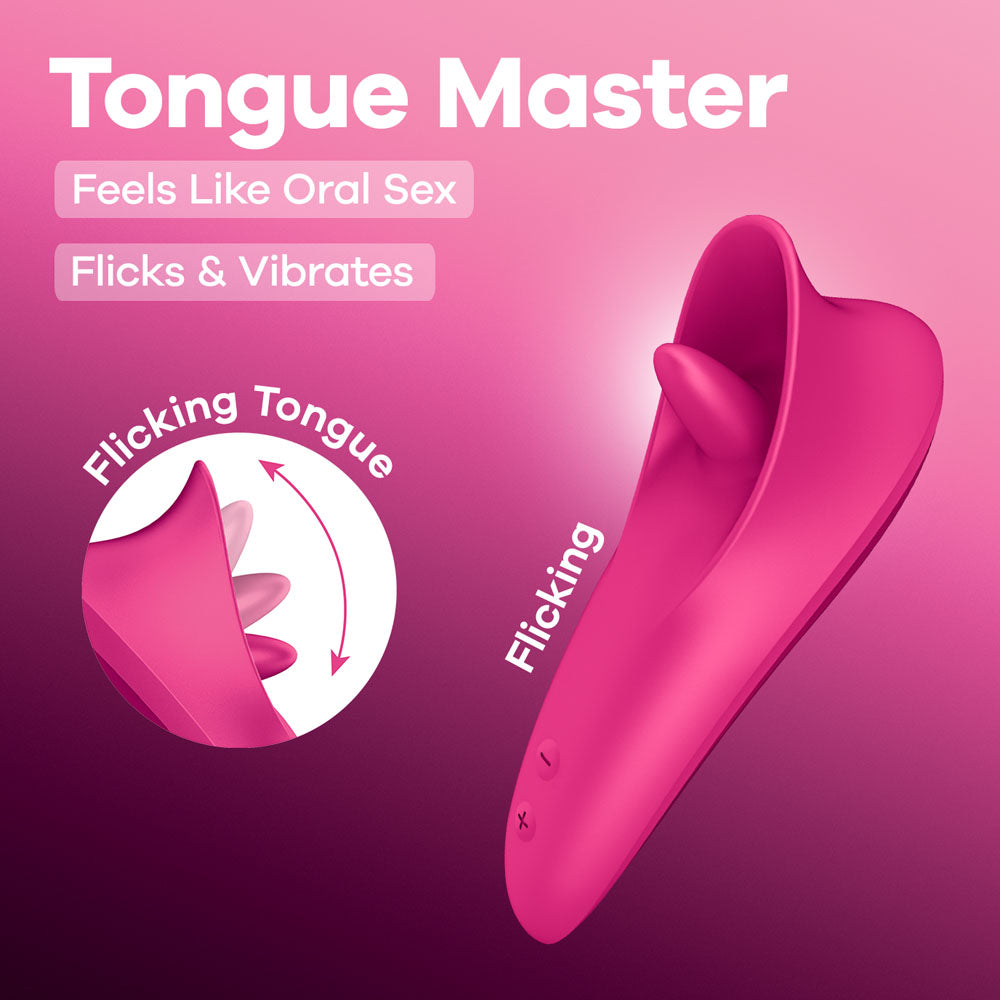Satisfyer Tongue Master USB Rechargeable Flicking Clitoral Stimulator 14.4cm Satisfyer