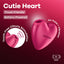 Satisfyer Cutie Heart Battery Operated Air Pulsation Stimulator With Vibration Pink Satisfyer