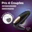 Satisfyer Pro 4 Couples Battery Series U Shaped Couples Vibe With Air Pulsation Black Satisfyer