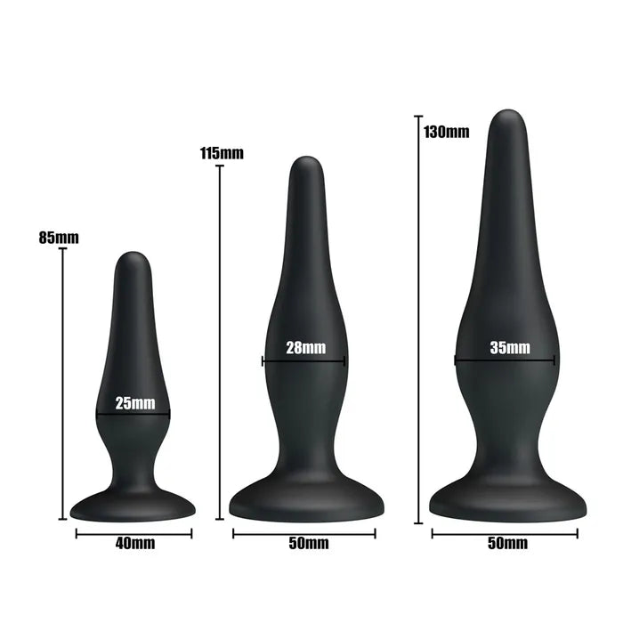 Party Up JERRY Butt Plugs Set Of 3 Sizes Party Up