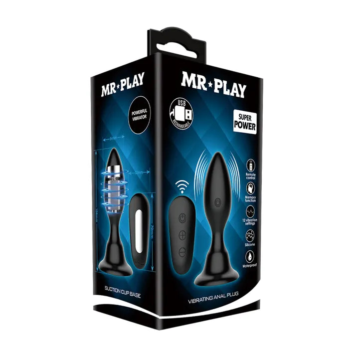 MR PLAY USB Rechargeable Vibrating Butt Plug With Remote Mr Play