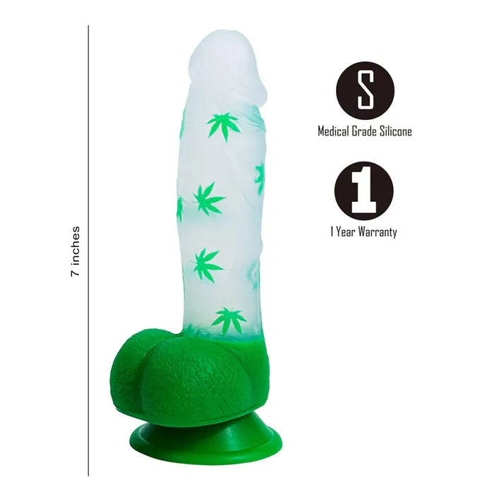 Maia LEIF Leaf Print Dong 17.8cm Clear / Green Secondary image