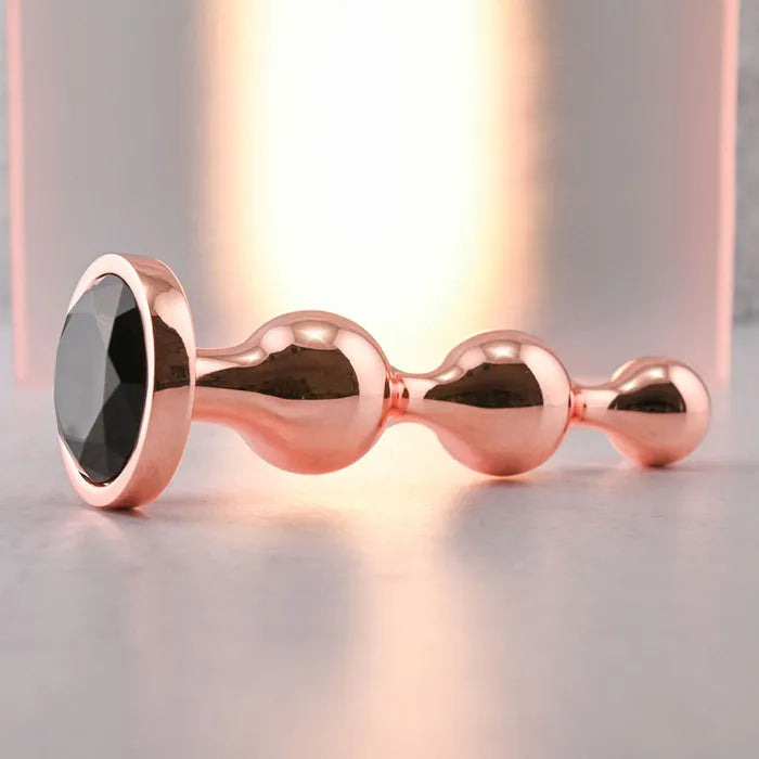 Gender X GOLD DIGGER Butt Plug With Black Gem Base Large Gender X