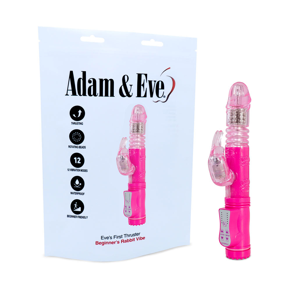 Adam & Eve Eve's First Thruster Thrusting Rabbit Vibrator 9.75 Inch Adam & Eve