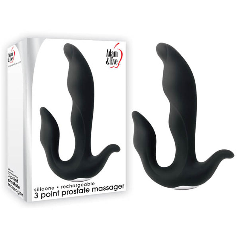 Adam & Eve 3 Point USB Rechargable Vibrating Prostate Massager