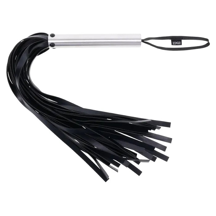EDGE Flogger Flogger Whip With Metal Handle Black Sportsheets
