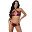 Exposed Lingerie Juno Burgundy Jewel Two Piece Set