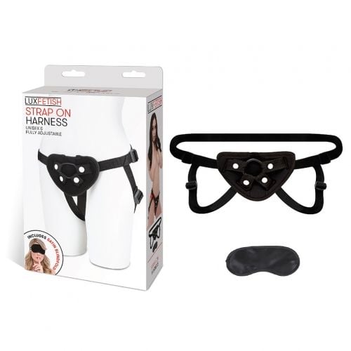 Lux Fetish Strap On Harness Black