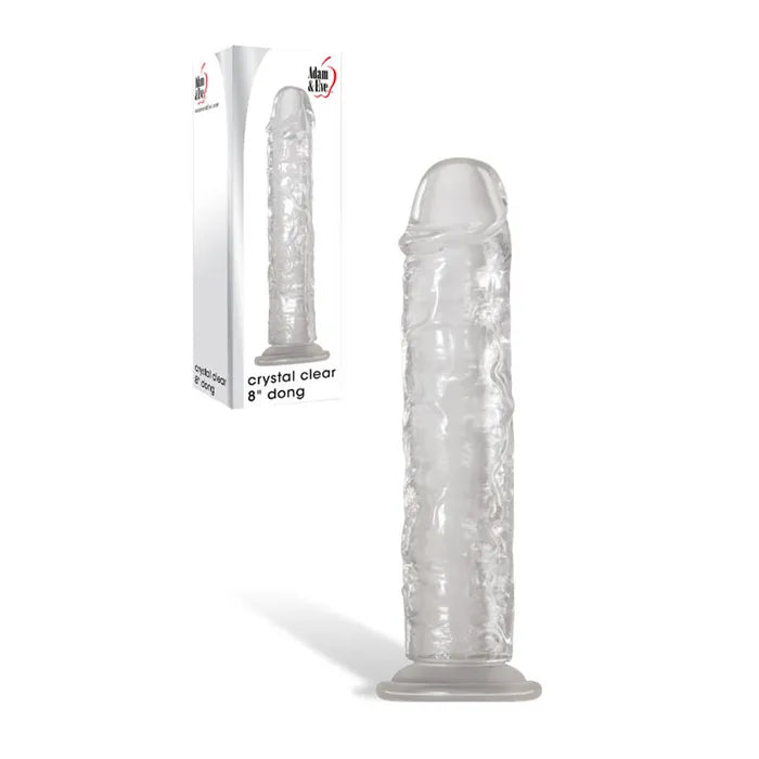 Adam & Eve Crystal Clear Dong 8 Inch Clear Adam & Eve
