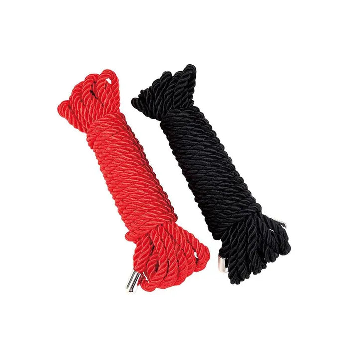 WhipSmart Heartbreaker Satin BDSM Rope Set of 2 Black & Red WhipSmart