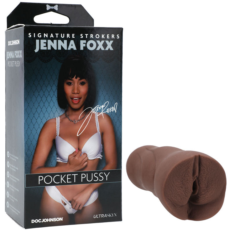 Doc Johnson Jenna Foxx UltraSkyn Pocket Pussy Vagina Stroker Brown