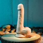 Evolved PEEK A BOO VIBRATING DILDO LIGHT USB Rechargeable Vibrating Uncut Dong 20.3cm Flesh Evolved