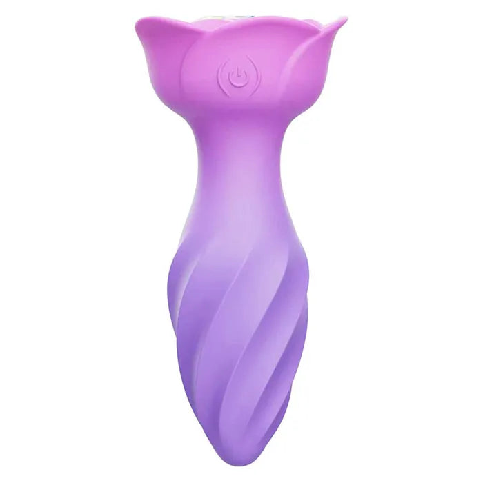 Adam & Eve ROTATING ROSE PLUG USB Rechargeable Rotating & Vibrating Butt Plug With Gem Base Adam & Eve