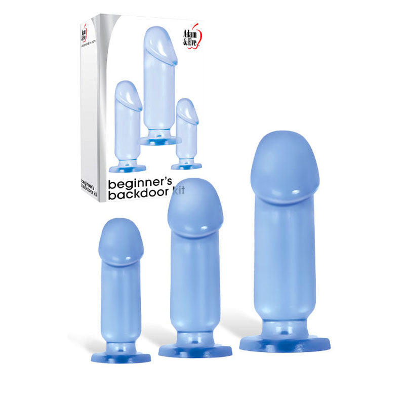 Adam & Eve Beginners Backdoor Kit Butt Plugs Set Of 3 Sizes