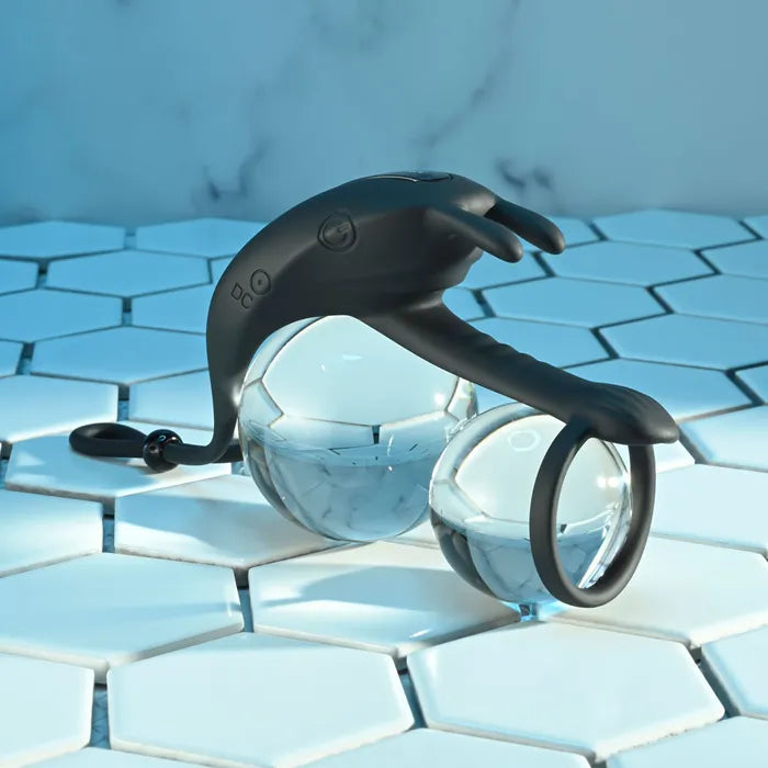 Zero Tolerance SADDLE UP USB Rechargeable Vibrating Cock & Ball Rings Black Secondary image