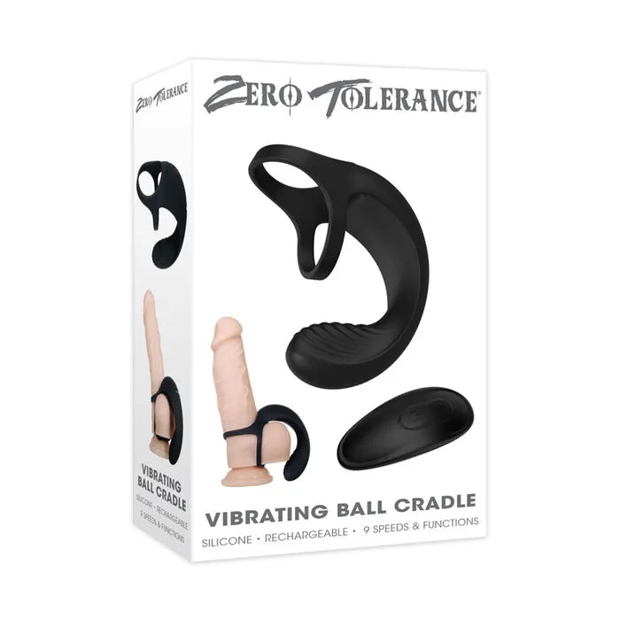 Zero Tolerance Vibrating Ball Cradle USB Rechargeable Vibrating Cock Ring Black Secondary image