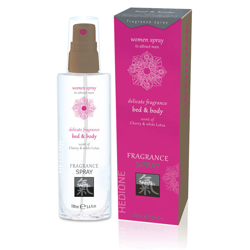 Hot Production SHIATSU Bed & Body Spray Cherry & White Lotus Scented 100ml Hot Production