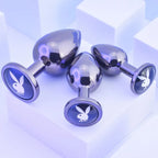 Playboy Pleasure PLEASURE 3 WAYS Metal Butt Plugs Set Of 3 Sizes Playboy Pleasure