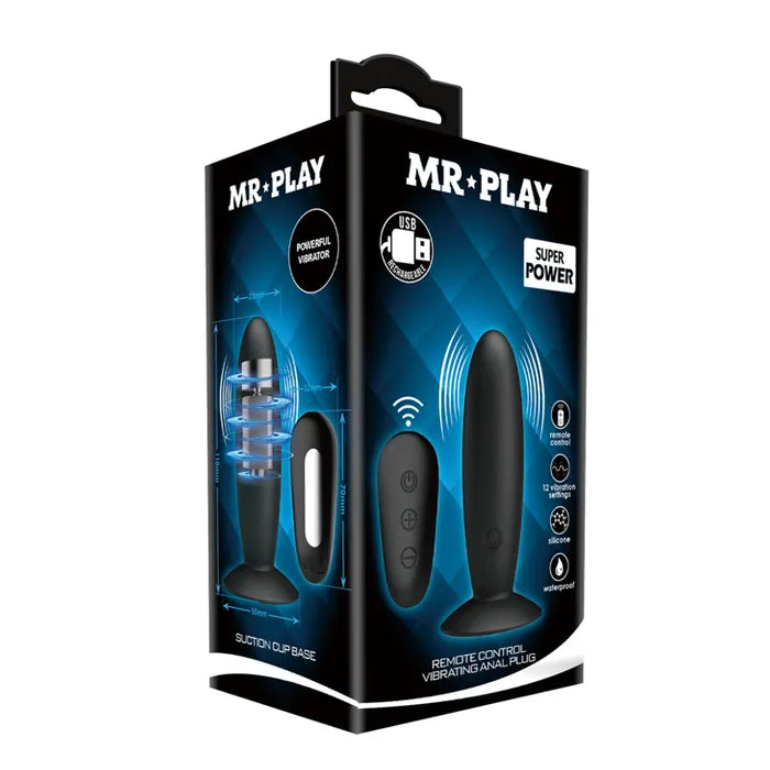 MR PLAY Remote Control Vibrating Anal Plug With Wireless Remote Mr Play