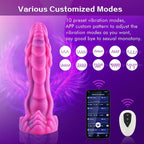 HiSmith Wildolo Remote & App Controlled Silicone Vibrating Amor Fantasy Dildo With Suction Cup 8.4 Inch HiSmith