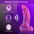 HiSmith Wildolo Remote & App Controlled Silicone Vibrating Amor Fantasy Dildo With Suction Cup 8.4 Inch HiSmith