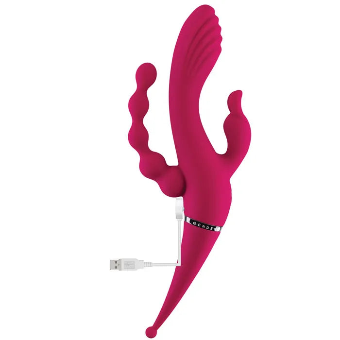 Gender X FOUR BY FOUR USB Rechargeable Multi Vibrator 27.5cm Gender X