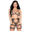 Leg Avenue Net Bra Top String & Harness Set