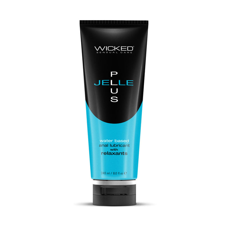 Wicked Jelle Plus Relaxing Water Based Anal Lubricant 240ml Bottle
