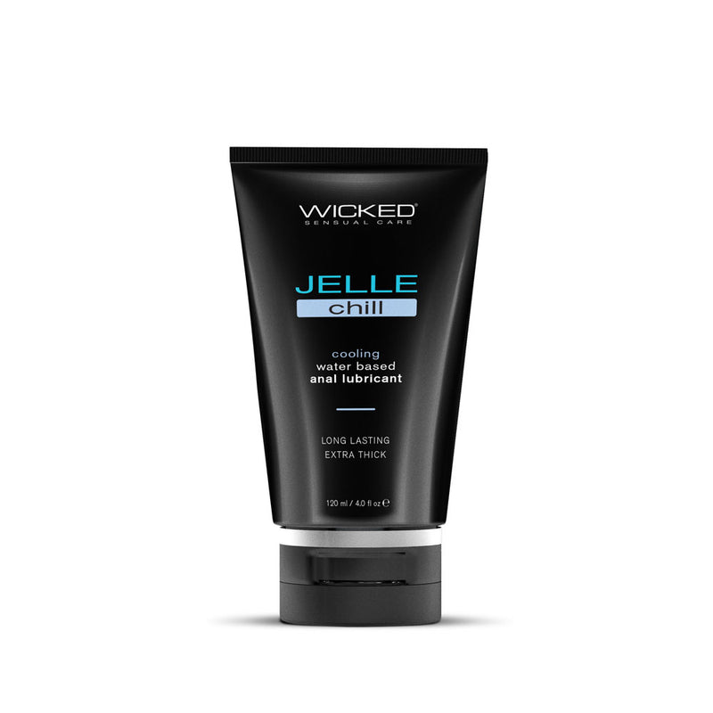 Wicked Jelle Chill Cooling Water Based Anal Lubricant 4 Oz Bottle