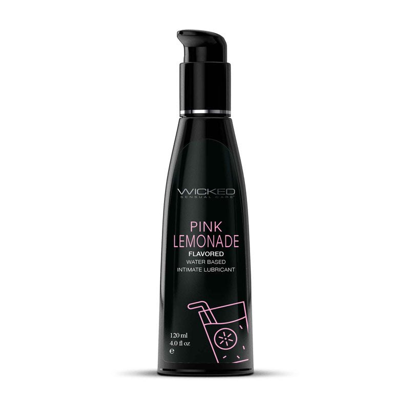 Wicked Aqua Pink Lemonade Flavoured Water Based Lubricant 4 Oz Bottle Wicked Main image