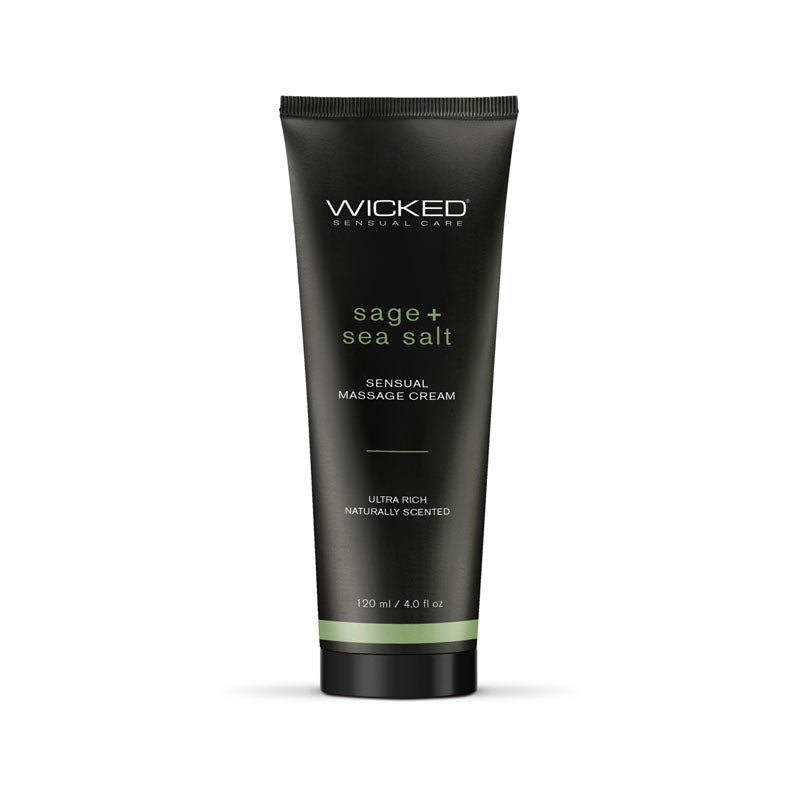 Wicked SAGE & SEA SALT Sensual Scented Massage Cream 120ml Tube Wicked Main image