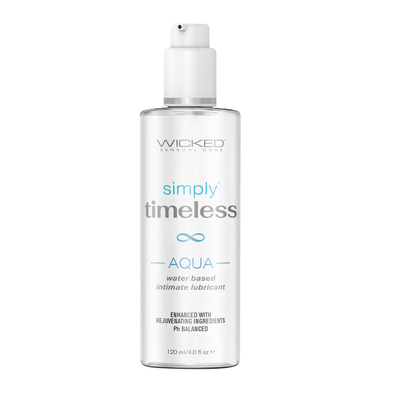 Wicked Simply Timeless Aqua Water Based Lubricant 4 Oz Bottle