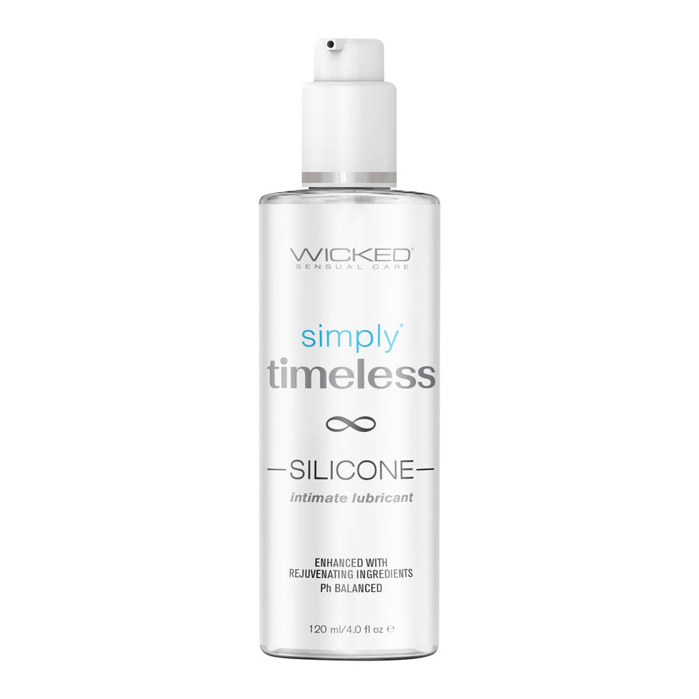 Wicked Simply Timeless Silicone Based Lubricant 4 Oz Bottle Wicked