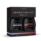 Wicked Sensation Kit  Warming & Cooling Water Based Lubricants  2 Pack Of 120ml Bottles Wicked