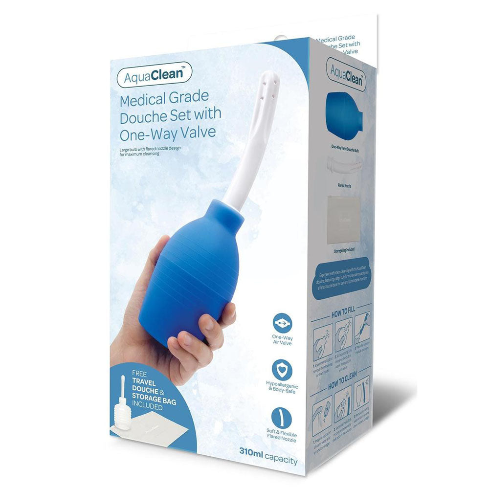 Xgen Products AquaClean Medical Grade Douche Set with 1 Way Valve 310ml Capacity With Free Travel Douche Included Xgen Products Main image