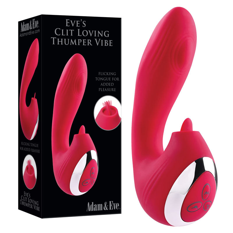 Adam & Eve EVES CLIT LOVING THUMPER VIBE USB Rechargeable Vibrator With Flicking Clit Stimulator