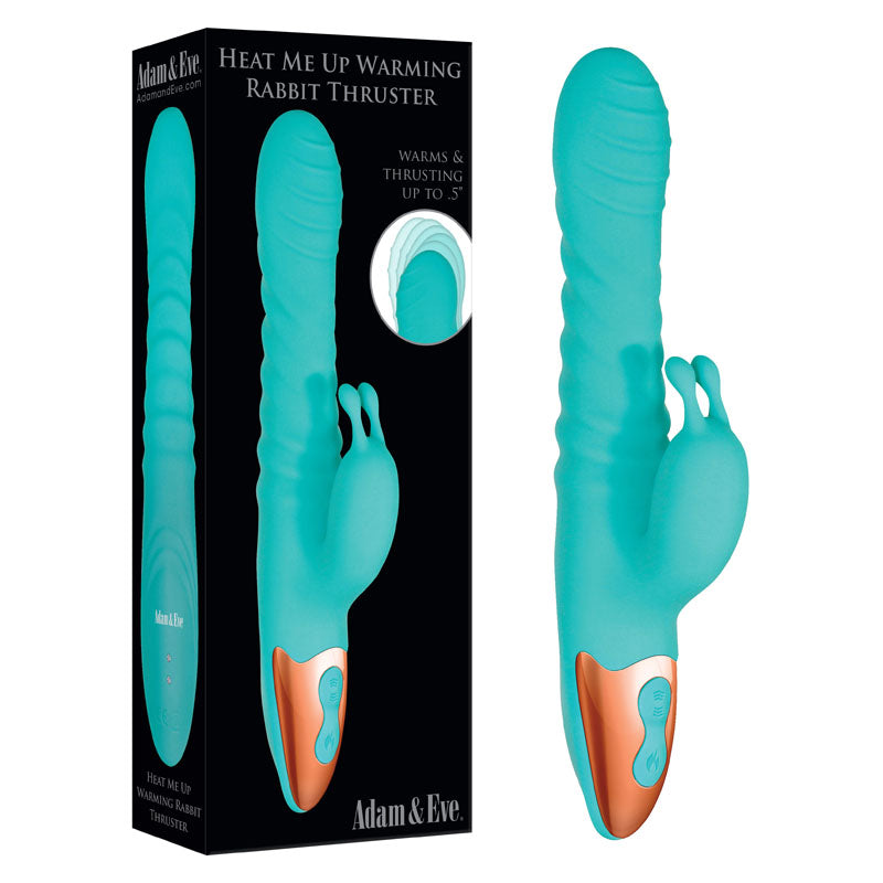 Adam & Eve HEAT ME UP Warming Rabbit Thruster USB Rechargeable Warming Rabbit Vibrator 23.6cm Adam & Eve