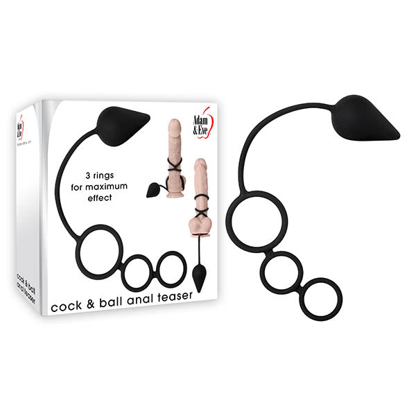 Adam & Eve Cock & Ball Anal Teaser Anal Plug With Cock & Ball Rings Adam & Eve Main image