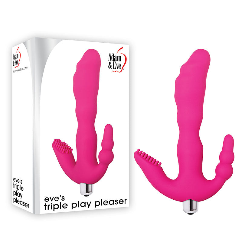 Adam & Eve Eve's Triple Play Pleaser Vibrator With Clit & Anal Stims Adam & Eve